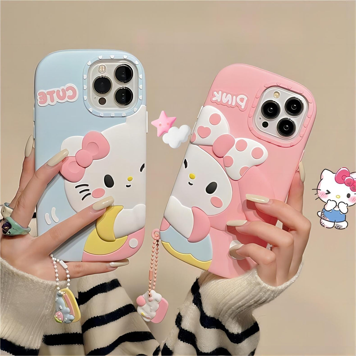 Anime Sanrio Kawaii My Melody Hello Kitty Matching iPhone Case –  ArtGalleryZen