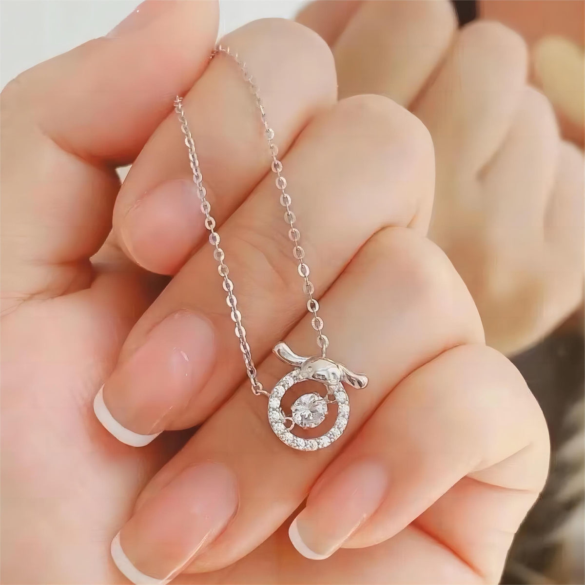 Unique Elegant And Cinnamoroll Necklace Heart Pendant Adjustable Length