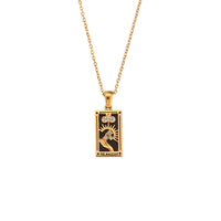 Thumbnail for 18K Gold Plated Stainless Steel Tarot Card Necklace - ArtGalleryZen