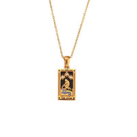 Thumbnail for 18K Gold Plated Stainless Steel Tarot Card Necklace - ArtGalleryZen