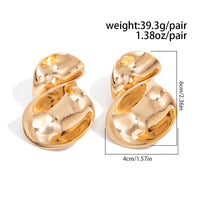 Thumbnail for Abstract Chunky Curved Ribbon Stud Earrings