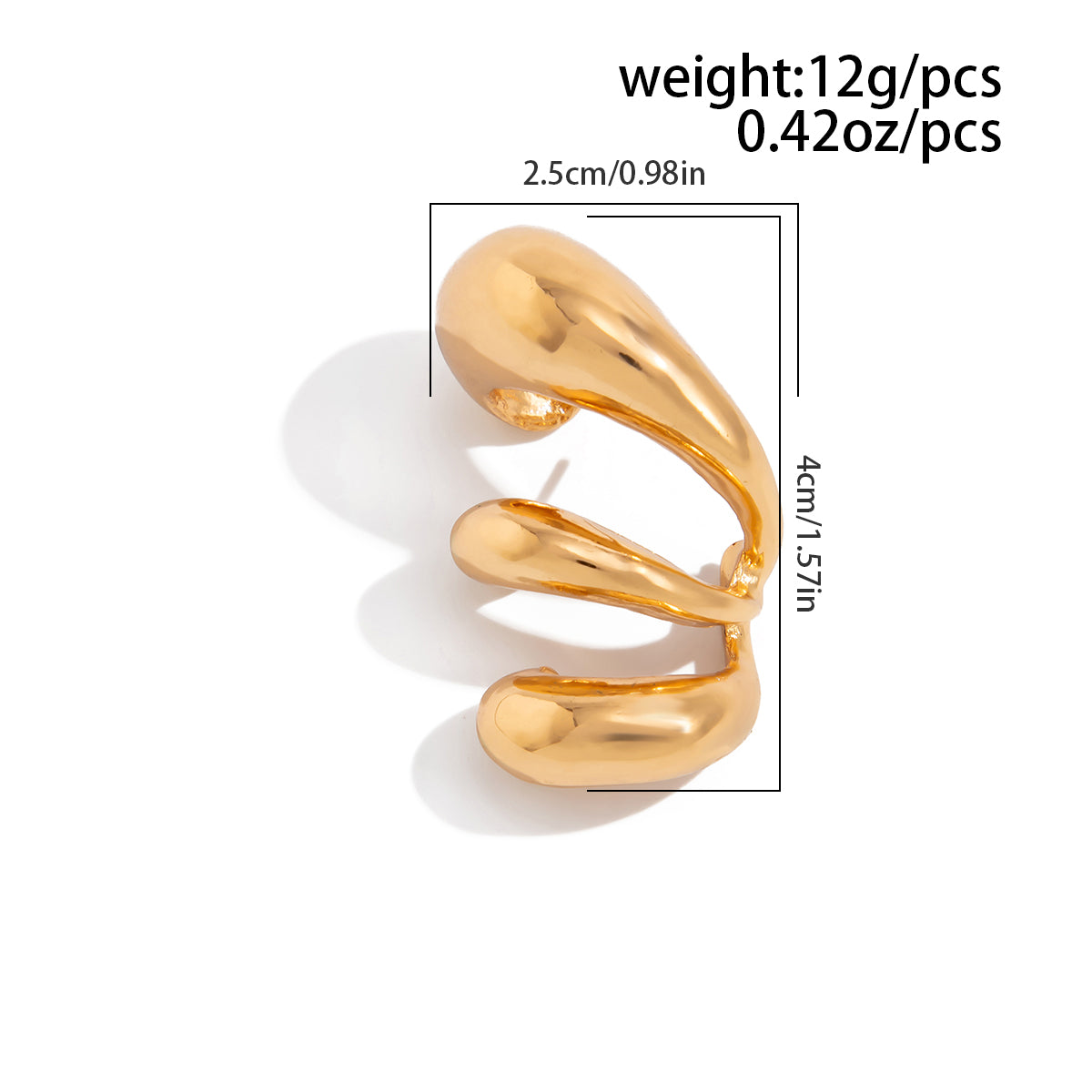 Geometric Liquid Flow Waterdrop Earrings