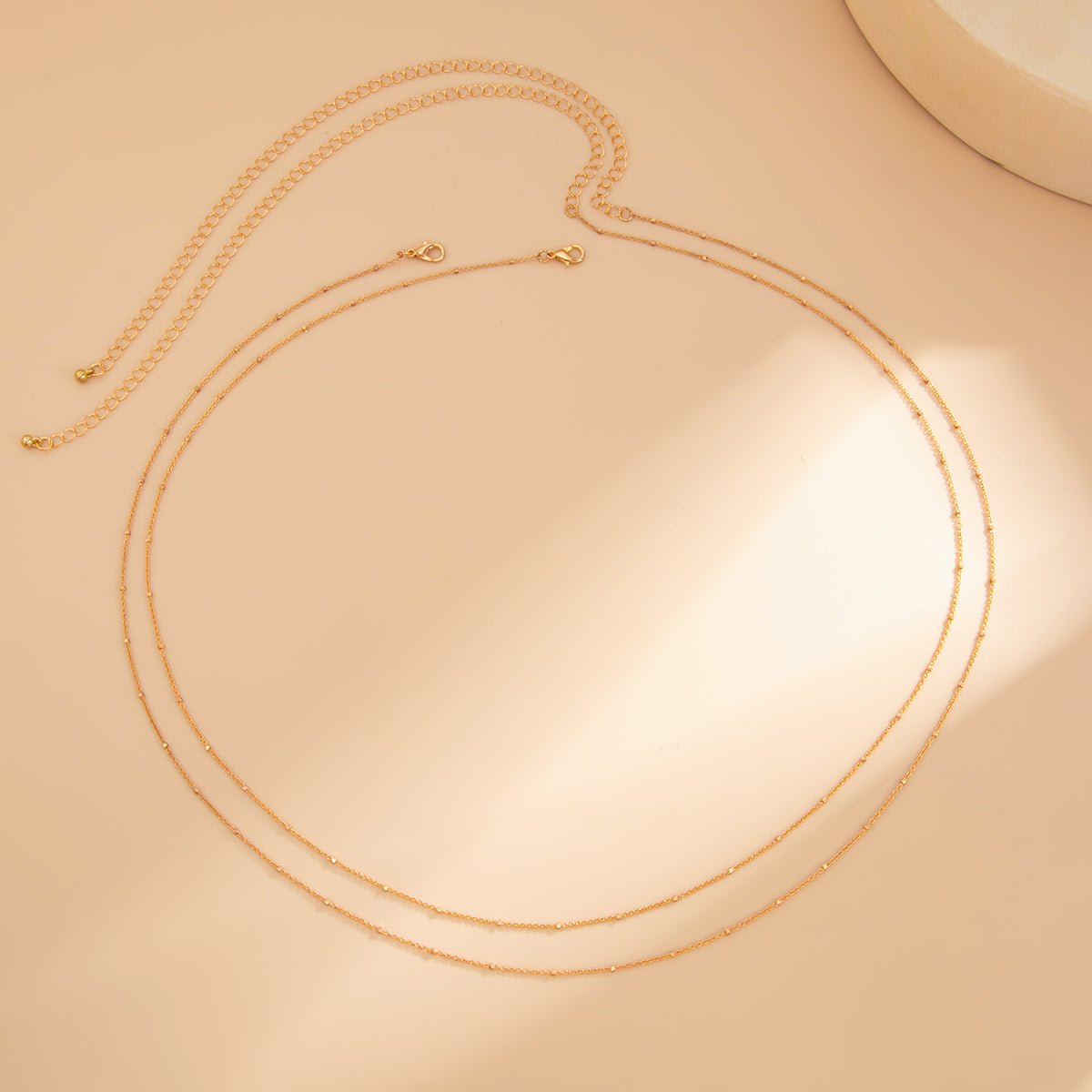 2 Pcs Minimalist Gold Silver Tone Saturn Waist Chain Set - ArtGalleryZen