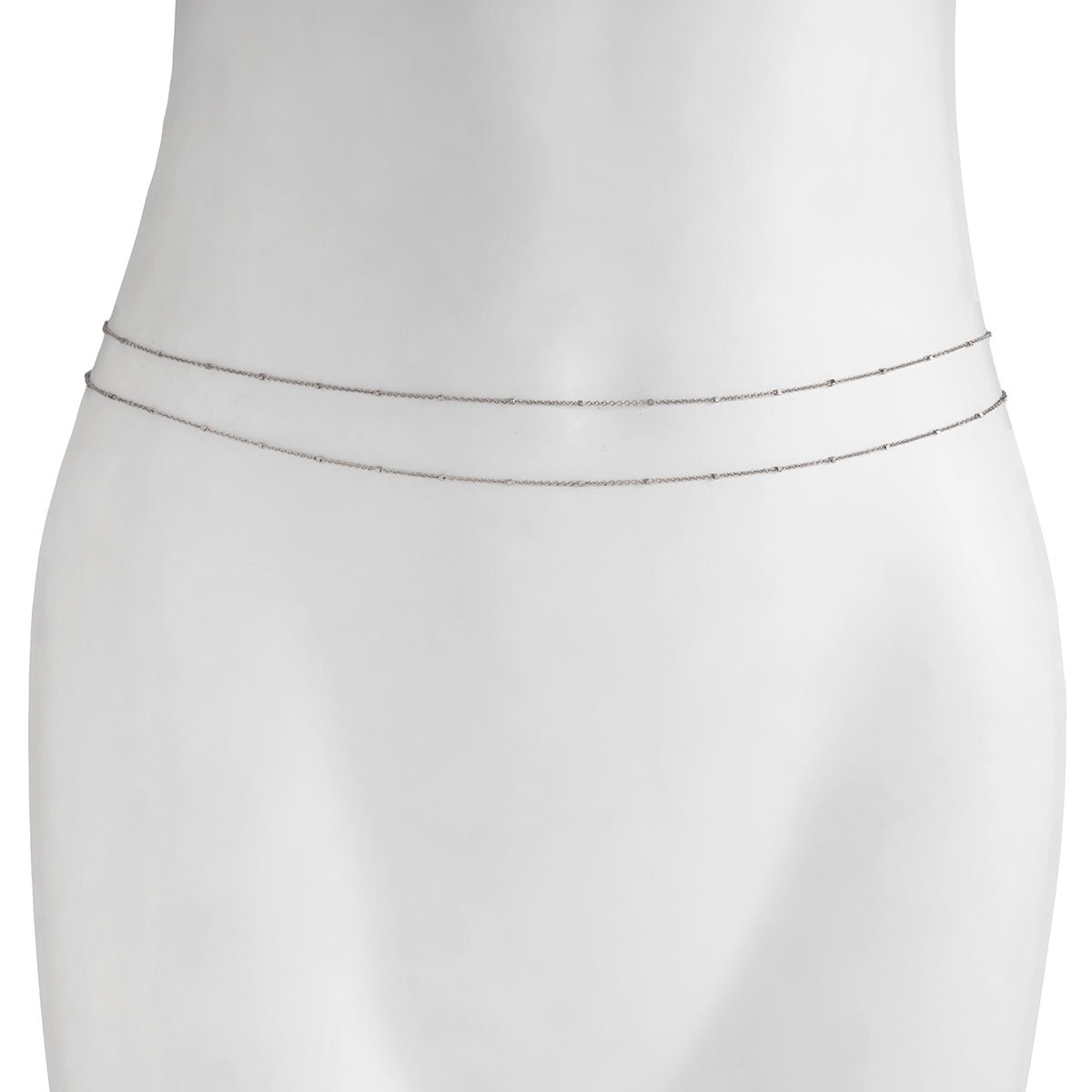 2 Pcs Minimalist Gold Silver Tone Saturn Waist Chain Set - ArtGalleryZen