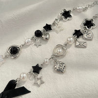 Thumbnail for 2 Pcs Strawberry Heart Letter Charm Pearl Star Chain Bracelet Set - ArtGalleryZen