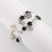 Thumbnail for 2 Pcs Strawberry Heart Letter Charm Pearl Star Chain Bracelet Set - ArtGalleryZen