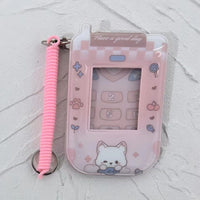 Thumbnail for Foldable Phone Shaped Photocard Holder Keychain - PVC Card Case