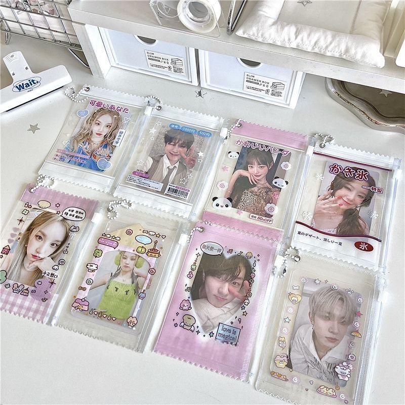 Kawaii Animal Candy Bag Photocard Holder Keychain - PVC Card Case