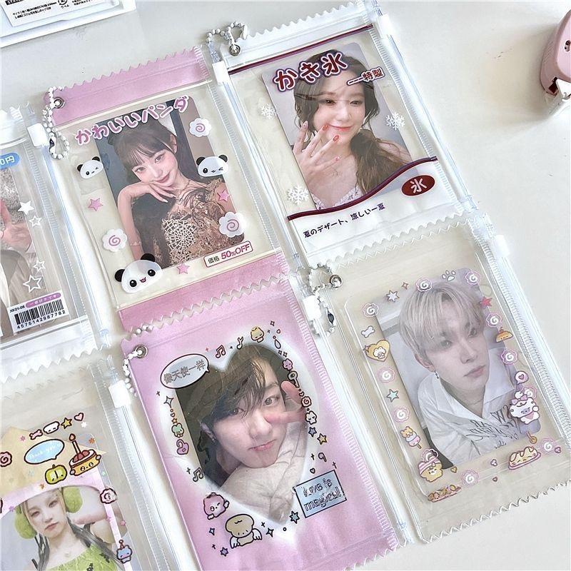 Kawaii Animal Candy Bag Photocard Holder Keychain - PVC Card Case