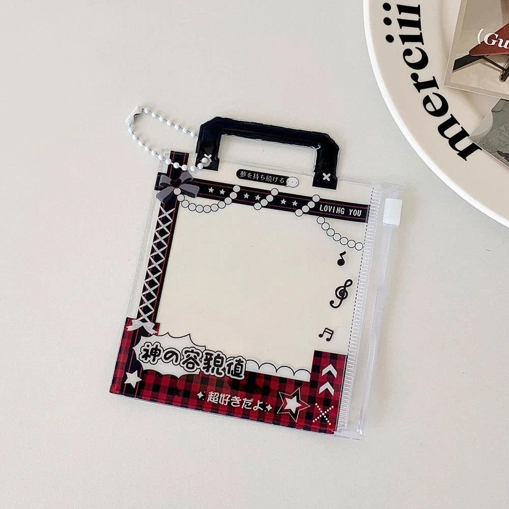 Mini Handbag Photocard Holder Keychain - Chic PVC Card Display Bag