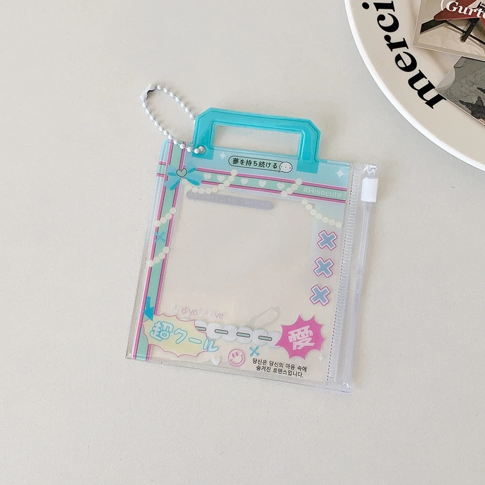 Mini Handbag Photocard Holder Keychain - Chic PVC Card Display Bag