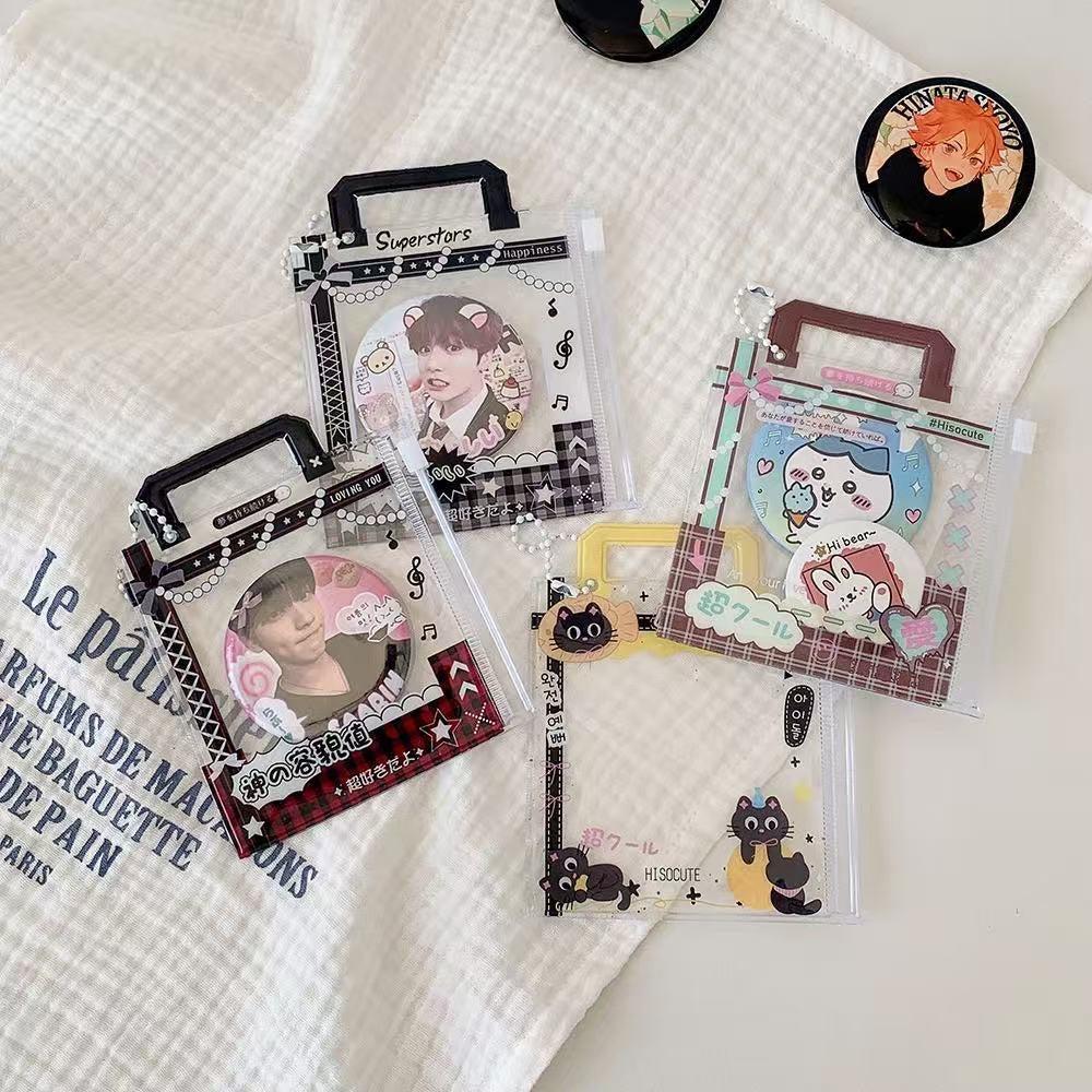 Mini Handbag Photocard Holder Keychain - Chic PVC Card Display Bag