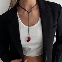 Thumbnail for Retro Clear Resin Pendant Long Chain Necklace 45