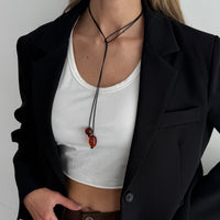 Thumbnail for Retro Clear Resin Pendant Long Chain Necklace 45