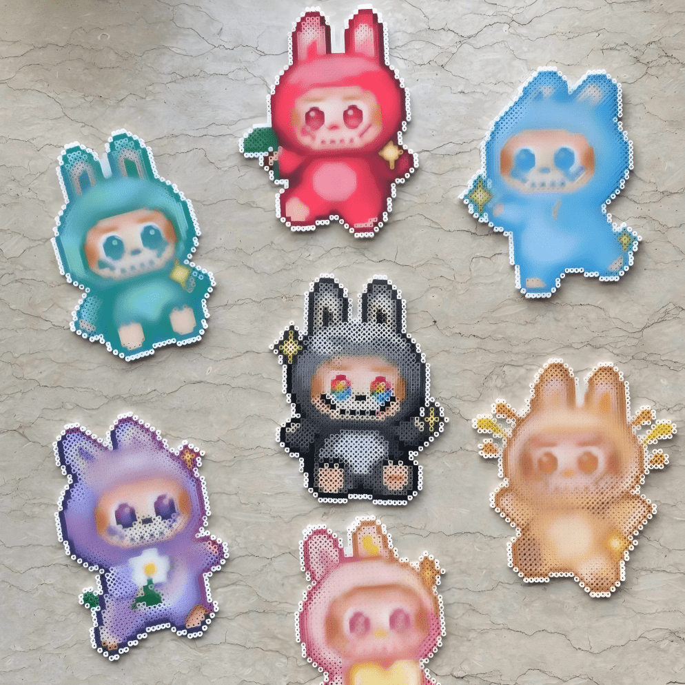 24/48 Colors 2.6mm Labubu Themed Fuse Beads Kit - ArtGalleryZen