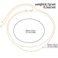 Thumbnail for Minimalist Layered Pearl Saturn Waist Chain Set