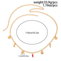 Thumbnail for Trendy Enamel Chili Sun Moon Heart Charm Waist Chain