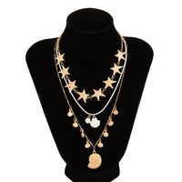 Thumbnail for 3 Pcs Bohemia Enamel Shell Conch Starfish Charm Wax Cord Necklace Set - ArtGalleryZen