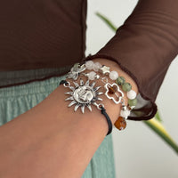 Thumbnail for 3 Pcs Boho Sun Mushroom Butterfly Charm Glass Beaded Bracelet Set - ArtGalleryZen