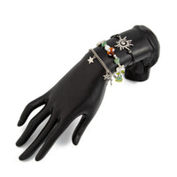 Thumbnail for 3 Pcs Boho Sun Mushroom Star Charm Turquoise Stone Bracelet Set - ArtGalleryZen