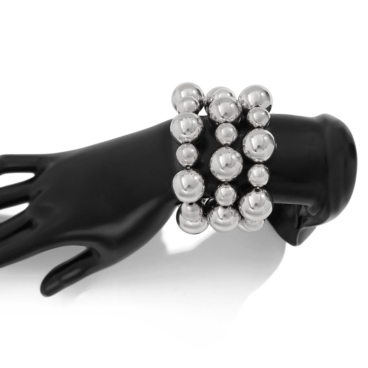 3 Pcs Chunky Gold Silver Plated Ball Chain Stackable Bracelet Set - ArtGalleryZen