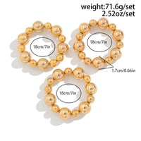 Thumbnail for 3 Pcs Chunky Gold Silver Plated Ball Chain Stackable Bracelet Set - ArtGalleryZen