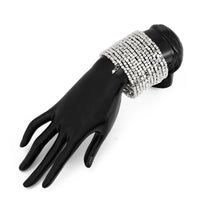 Thumbnail for Geometric Layered Gold Silver Tone Square Beaded Bracelet