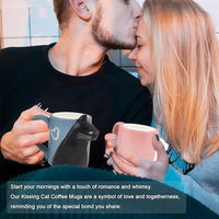 Thumbnail for 3D Kissing Cat Couple Ceramic Mug Set - ArtGalleryZen