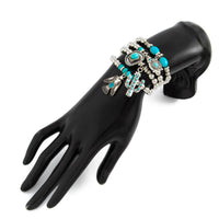 Thumbnail for 4 Pcs Hippie Turquoise Inlaid Eagle Cactus Charm Ball chain Bracelet Set - ArtGalleryZen