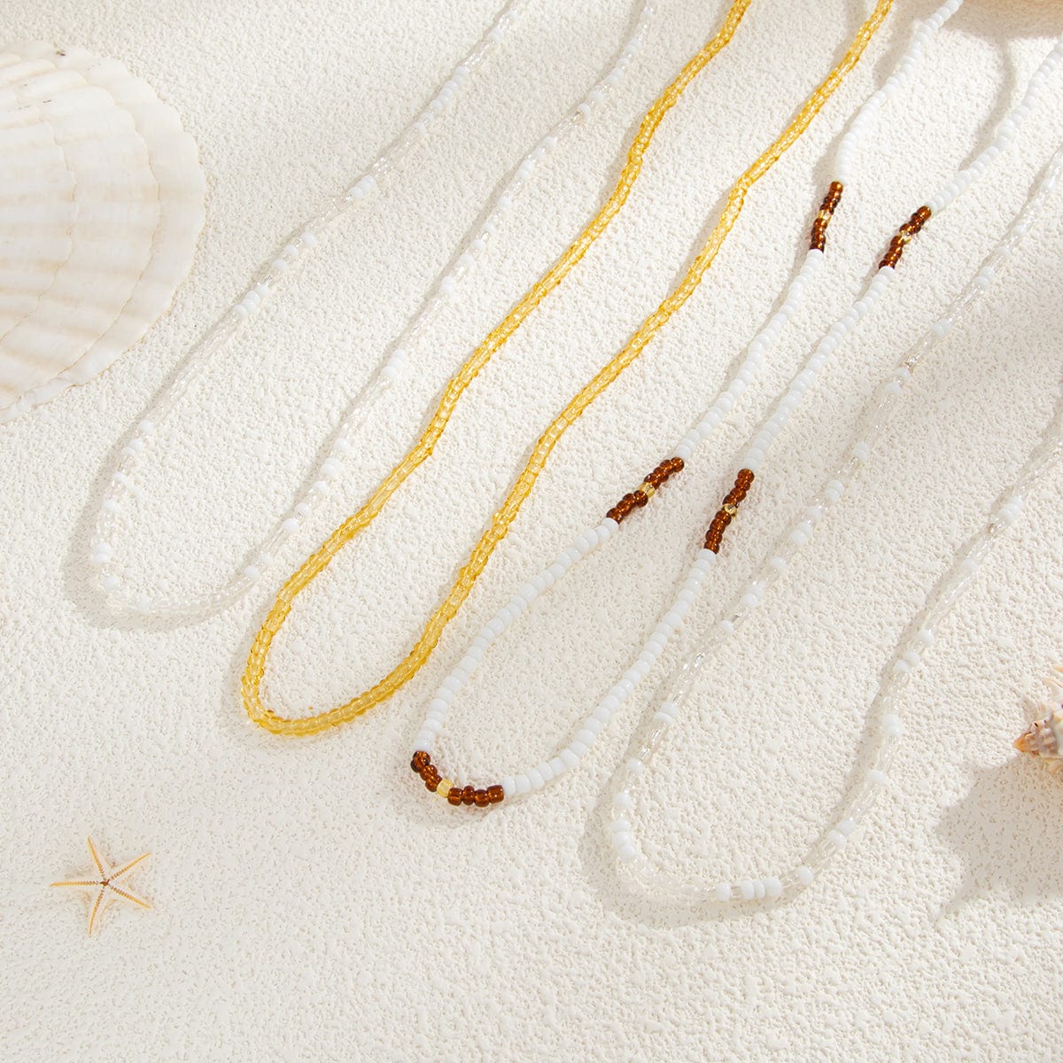 4 Pcs Seed Beaded Waist Chain Set - ArtGalleryZen