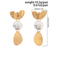 Thumbnail for Chic Gold Silver Plated Geometric Pattern Dangle Earrings