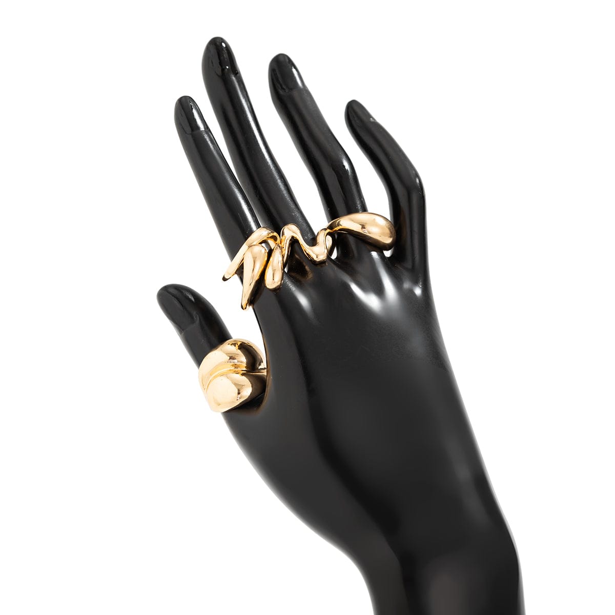 5 Pcs Abstract Irregular Waterdrop Ring Set - ArtGalleryZen