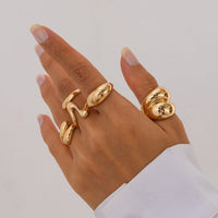 Thumbnail for 5 Pcs Abstract Irregular Waterdrop Ring Set