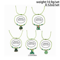 Thumbnail for 5 Pcs Clover Charm Knotted String Beaded Bracelet Set - ArtGalleryZen