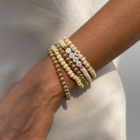 Thumbnail for 5 Pcs Heart Letter Polymer Clay Wood Beaded Mother's Day Bracelet Set - ArtGalleryZen