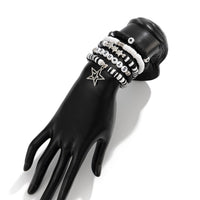 Thumbnail for 5 Piece Polymer Clay Beaded Bracelet Set Star Letter Charm Gift - ArtGalleryZen