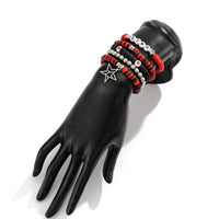 Thumbnail for 5 Piece Polymer Clay Beaded Bracelet Set Star Letter Charm Gift - ArtGalleryZen