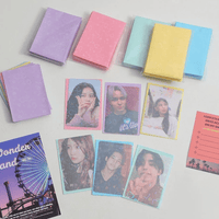 Thumbnail for 50Pcs/Pack Glitter Laser Heart Kpop Photocard Sleeves