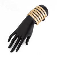 Thumbnail for 6 Pcs Classic Gold Silver Plated Glossy Bangle Bracelet Set - ArtGalleryZen