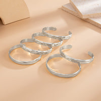 Thumbnail for 6 Pcs Classic Gold Silver Plated Glossy Bangle Bracelet Set - ArtGalleryZen