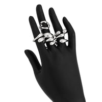 Thumbnail for 6 Pcs Classic Gold Silver Tone Waterdrop Open Ring Set