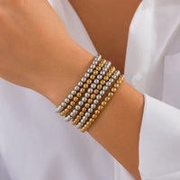 Thumbnail for 6 Pcs Two Tone Ball Chain Stackable Bracelet Set