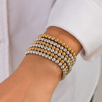 Thumbnail for 6 Pcs Two Tone Ball Chain Stackable Bracelet Set