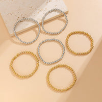 Thumbnail for 6 Pcs Two Tone Ball Chain Stackable Bracelet Set