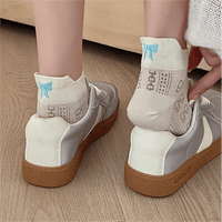 Thumbnail for 6 Pieces Solid Color Bow Socks - ArtGalleryZen