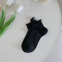 Thumbnail for 6 Pieces Solid Color Bow Socks