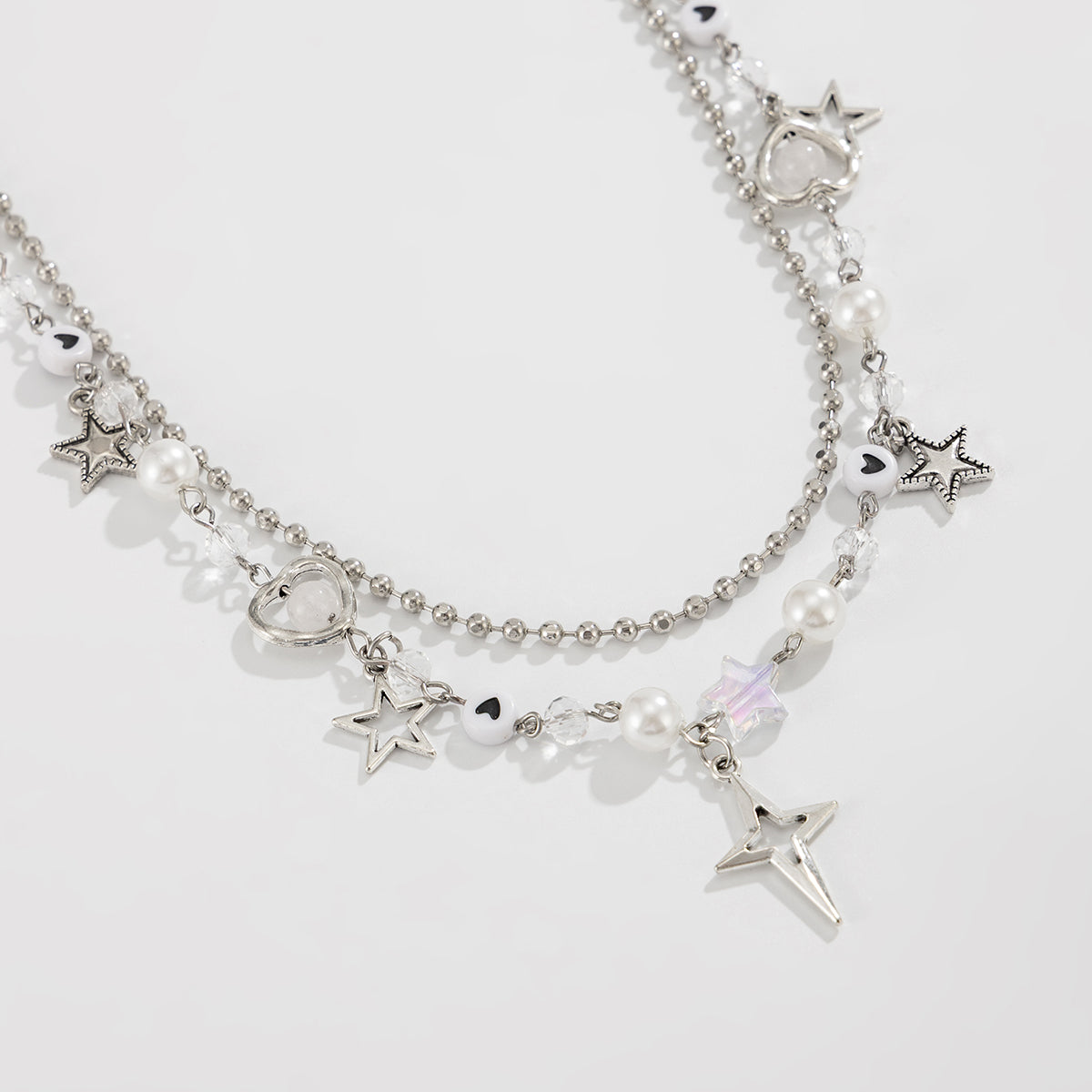 Dainty Layered Star Pendant Pearl Trouser Chain