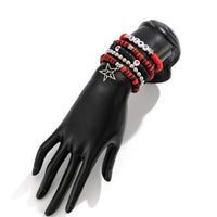 Thumbnail for Stylish 5pcs Star Letter Charm Polymer Clay Beaded Bracelet Set