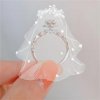 Thumbnail for 925 Sterling Silver Floral Moissanite Diamond Ring - ArtGalleryZen