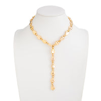 Thumbnail for Geometric Waterdrop Y Necklace Gold Silver Layering Pendant